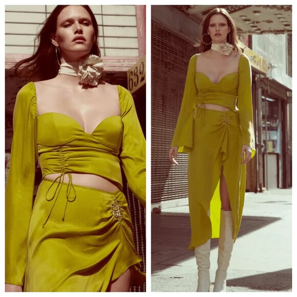 For Love & Lemons Allie Cutout Midi Dress - Picture 1 of 5